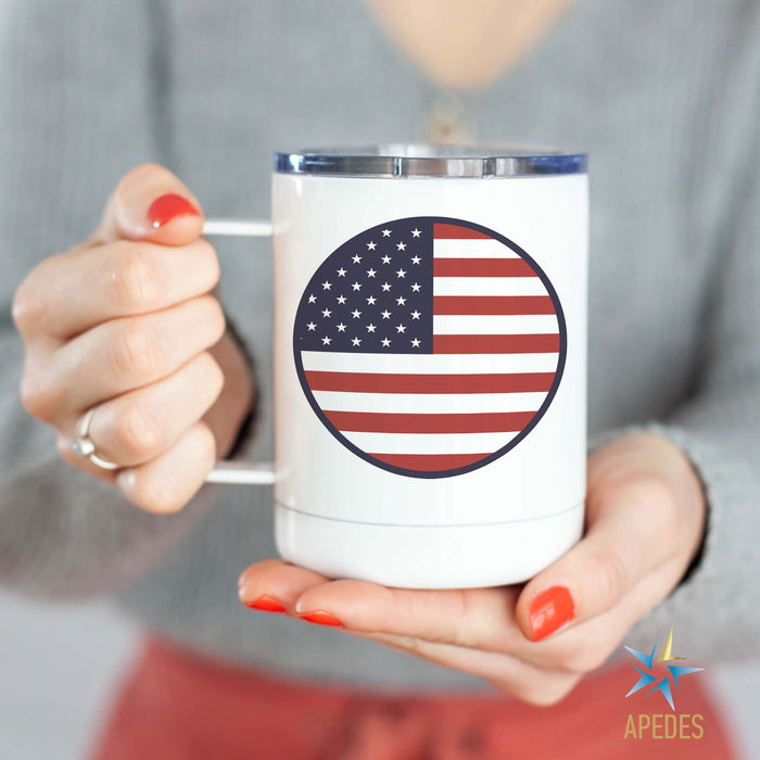 United States of America USA Flag Stainless Steel Travel Mug 13 OZ