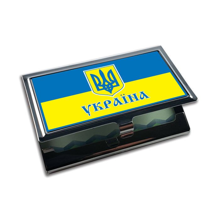 Ukraine Metall Business Card Holder