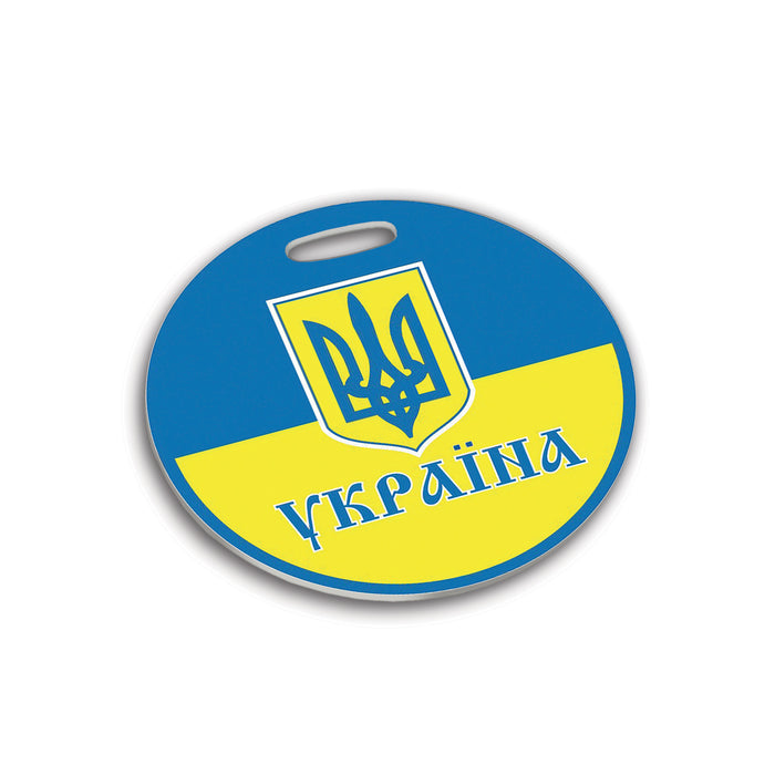 Ukraine Round Luggage Tag