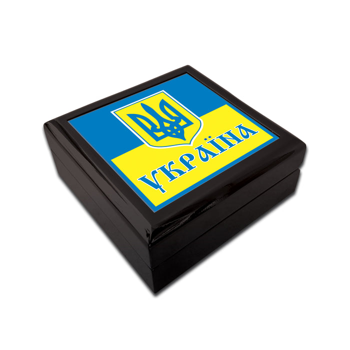Ukraine Keepsake Jewelry Box Wooden