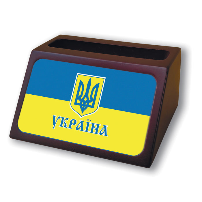Ukraine Wooden Business Cardholder