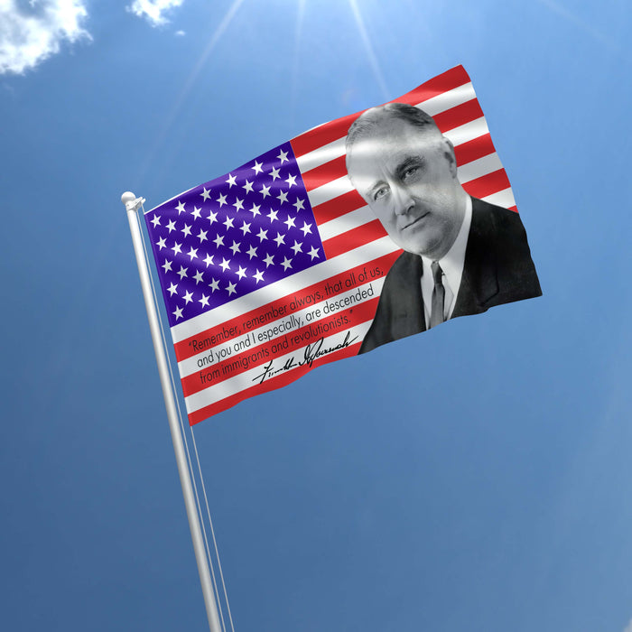 USA Presidents Franklin D. Roosevelt / John F. Kennedy Flag Banner