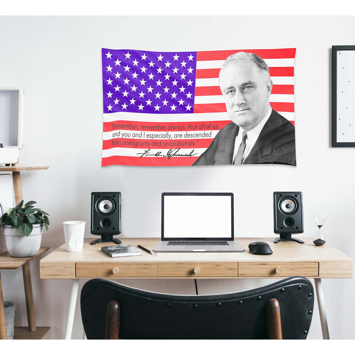 USA Presidents Franklin D. Roosevelt / John F. Kennedy Flag Banner