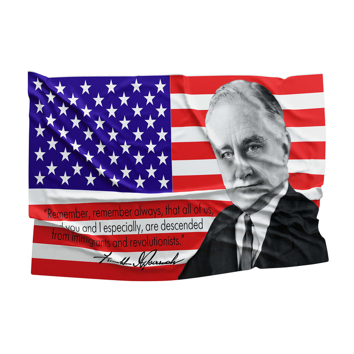USA Presidents Franklin D. Roosevelt / John F. Kennedy Flag Banner
