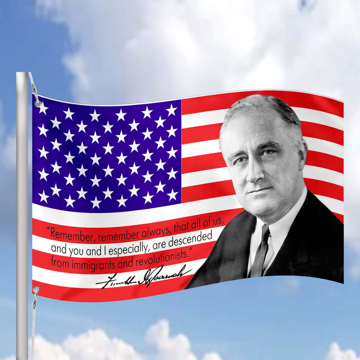 USA Presidents Franklin D. Roosevelt / John F. Kennedy Flag Banner