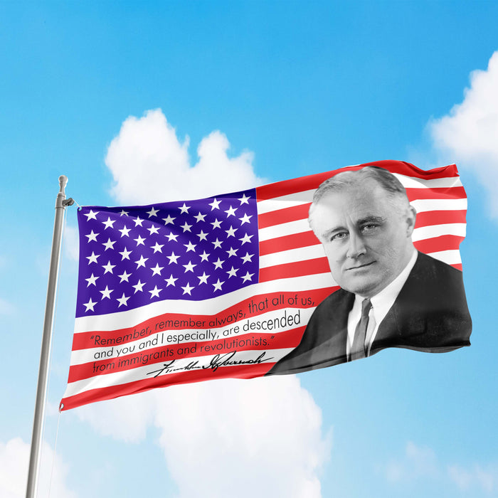 USA Presidents Franklin D. Roosevelt / John F. Kennedy Flag Banner