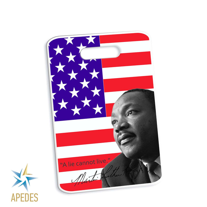 Martin Luther King Jr USA Flag Rectangle Luggage Tag