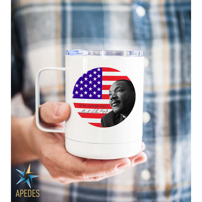 Martin Luther King Jr USA Flag Stainless Steel Travel Mug 13 OZ
