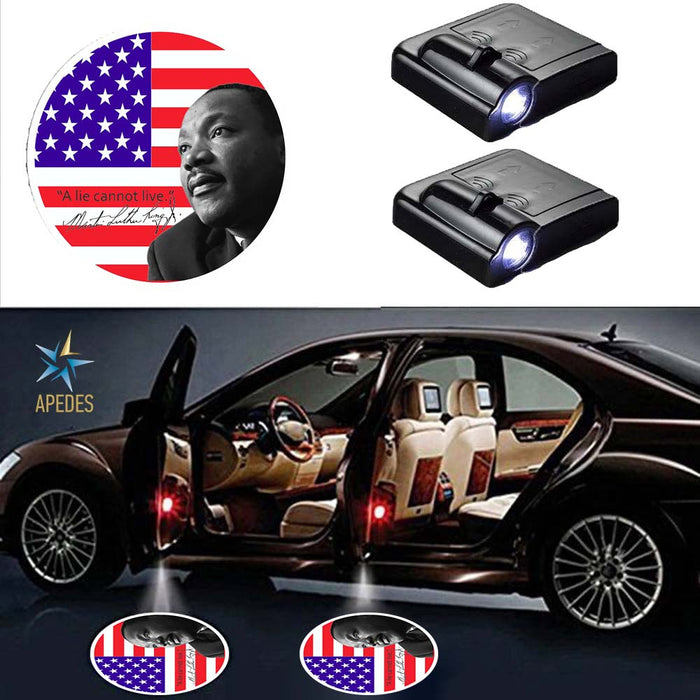 Martin Luther King Jr USA Car Door LED Projector Light (Set of 2) Wireless