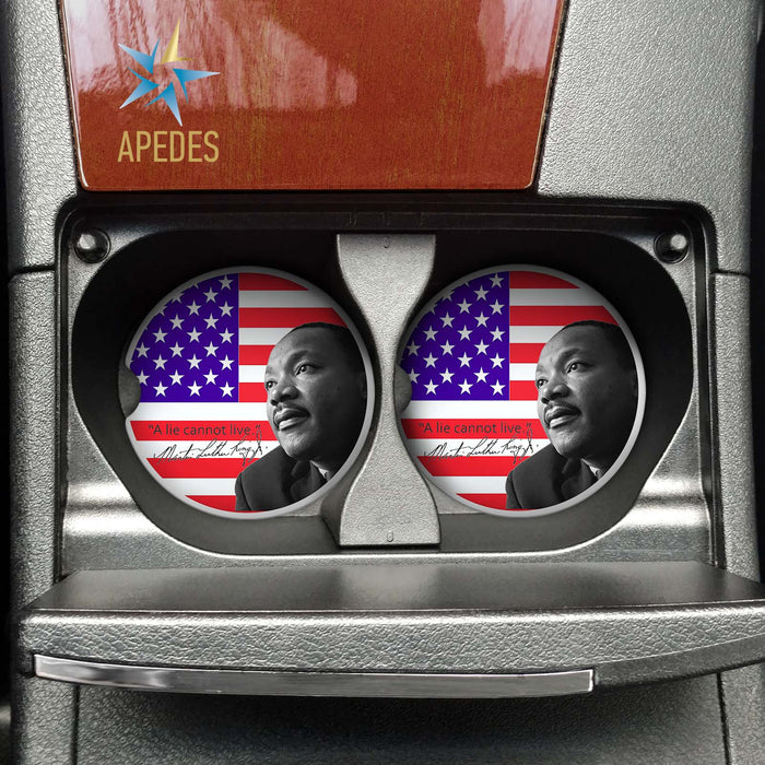 Martin Luther King Jr USA Car Cup Holder Coaster (Set of 2)