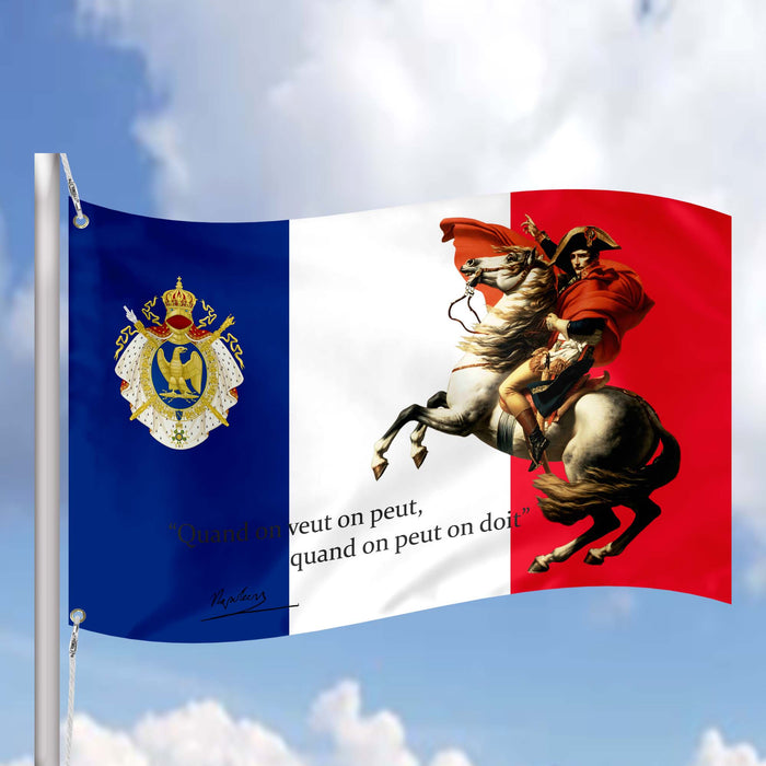 Napoleon Bonaparte France Royal Flag Banner