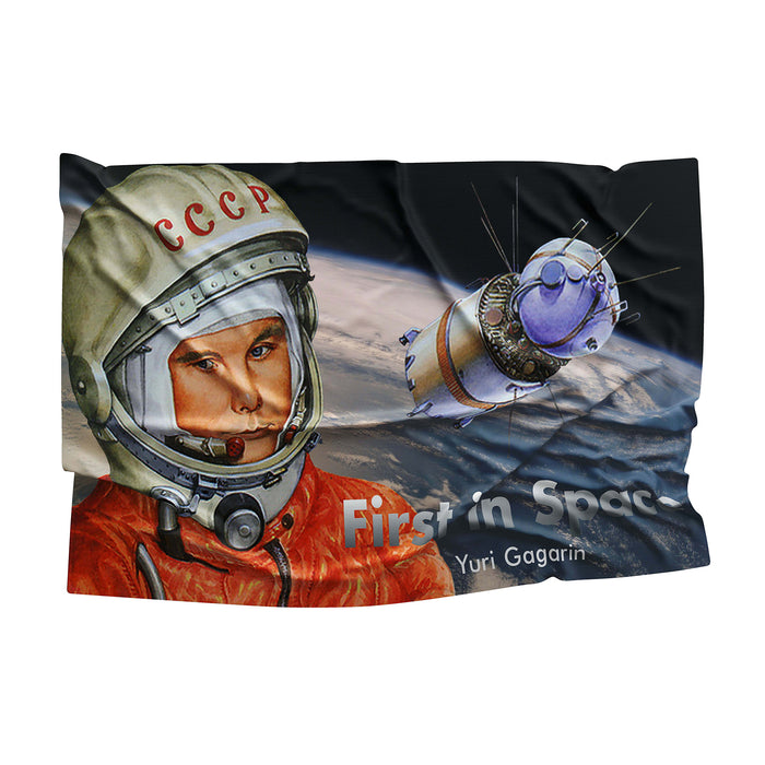 Yuri Gagarin Soviet Pilot and Cosmonaut Outer Space Flag Banner