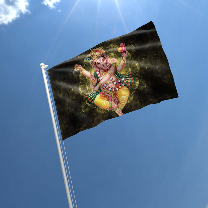 Buddhism Budda Ganesha Ganesh Ganapati Flag Banner