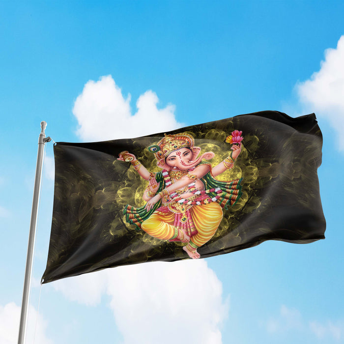 Buddhism Budda Ganesha Ganesh Ganapati Flag Banner