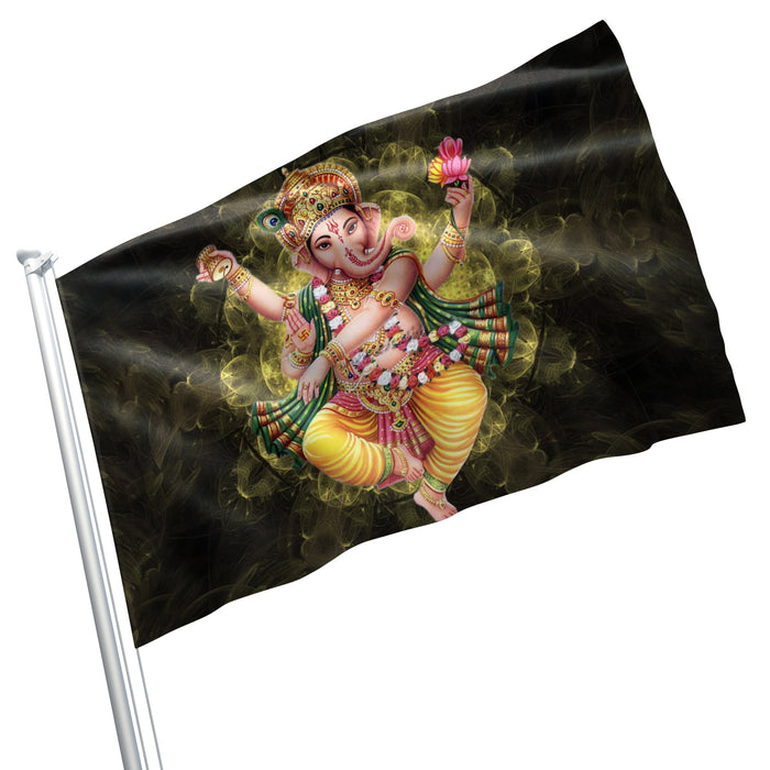 Buddhism Budda Ganesha Ganesh Ganapati Flag Banner