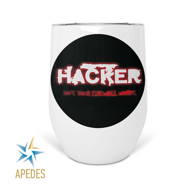 Hacker Firewall Stainless Steel Stemless Wine Cup 12 OZ