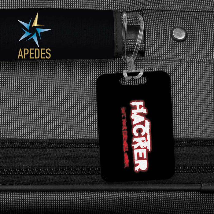 Hacker Firewall Rectangle Luggage Tag