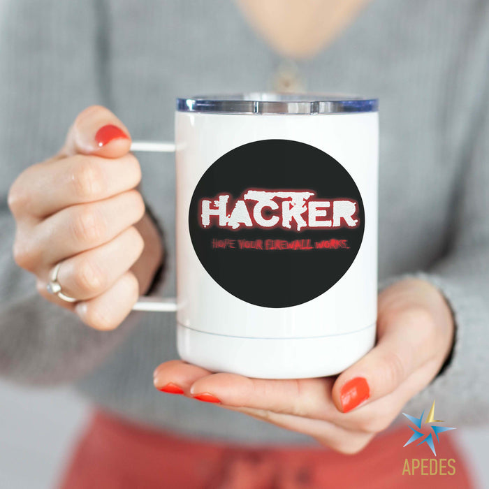 Hacker Firewall Stainless Steel Travel Mug 13 OZ