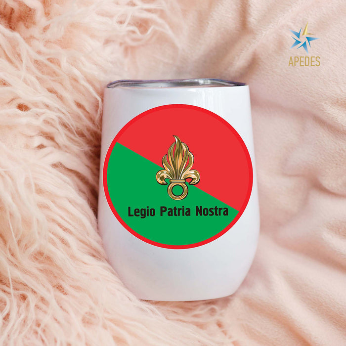 Legio Patria Nostra French Foreign Legion Stainless Steel Stemless Wine Cup 12 OZ