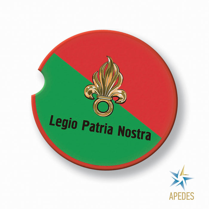 Legio Patria Nostra French Foreign Legion Car Cup Holder Coaster (Set of 2)