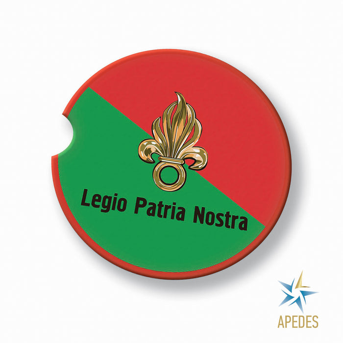 Legio Patria Nostra French Foreign Legion Car Cup Holder Coaster (Set of 2)
