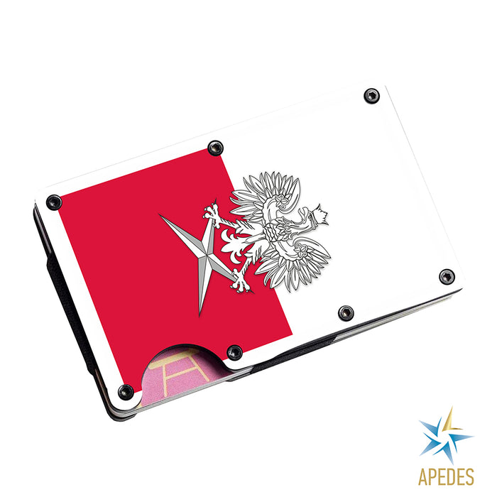 Polish AW Poland Stainless Steel Money Clip Wallet Credit Card Holder