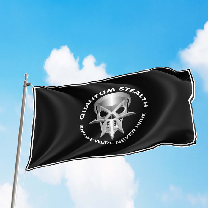 Military Special forces Quantum Stealth Skull Face Flag Banner