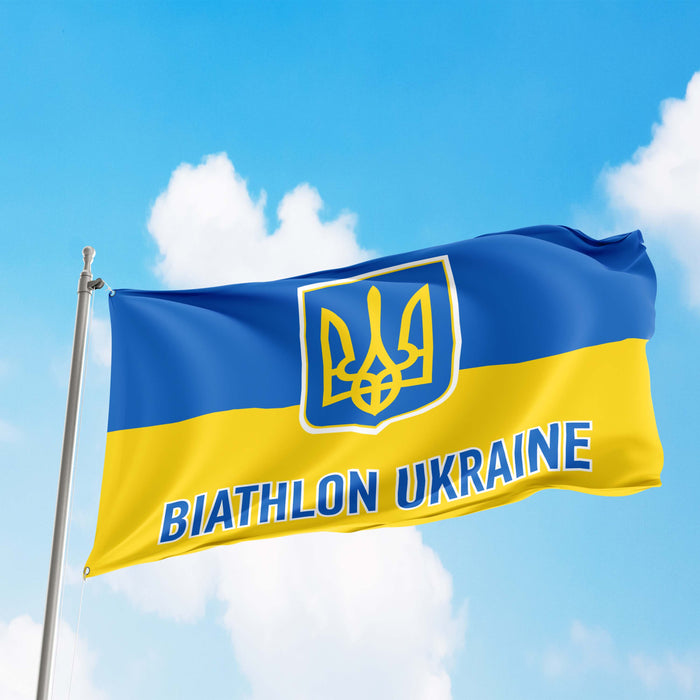Biathlon Ukraine Flag Banner