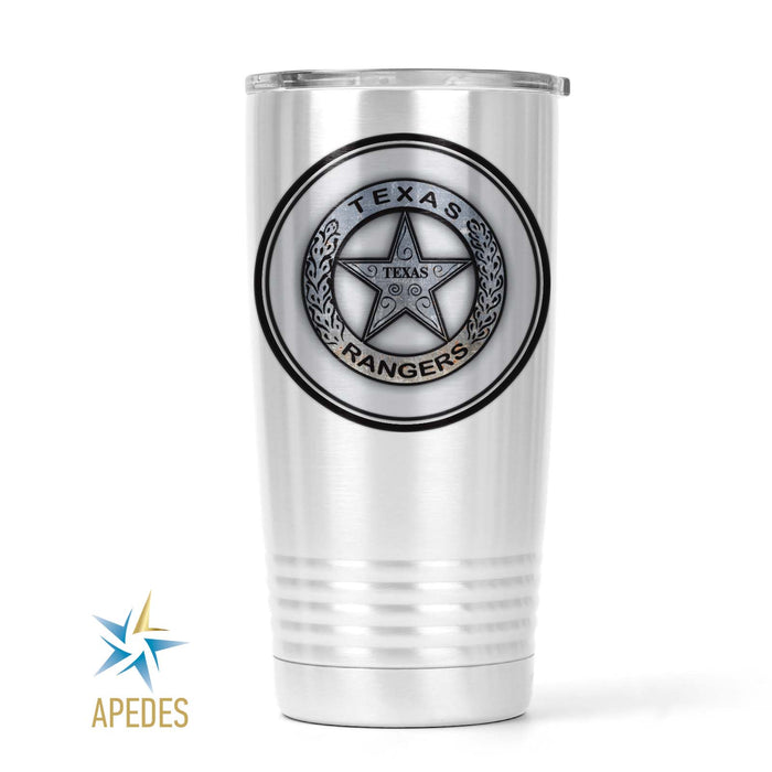 Texas Ranger Badge Stainless Steel Tumbler 20 OZ