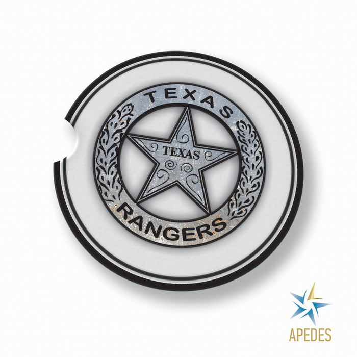 Texas Ranger Badge Car Cup Holder Coaster (Set of 2)