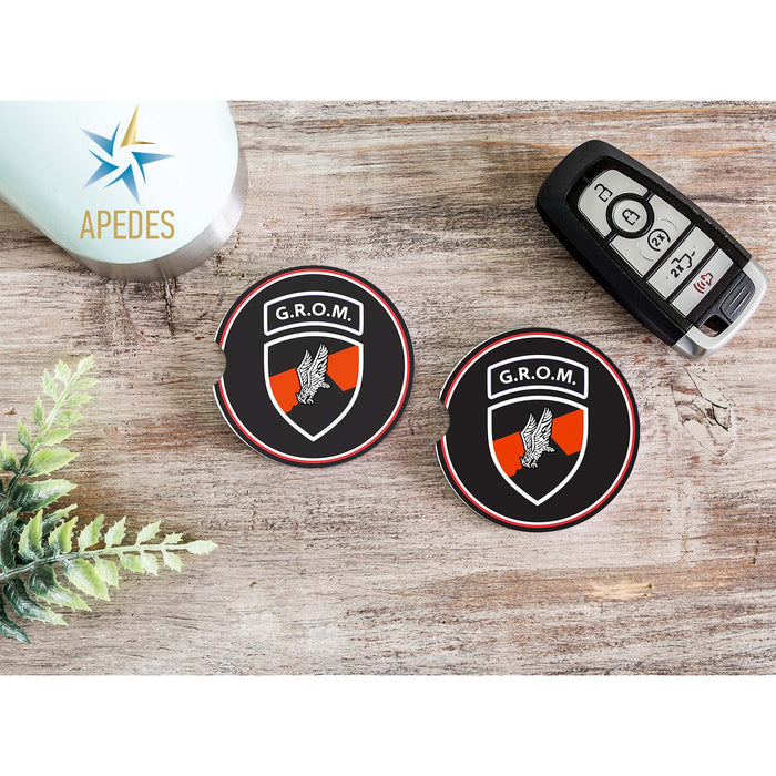 Polish Special Forces Ensign GROM Car Cup Holder Coaster (Set of 2)