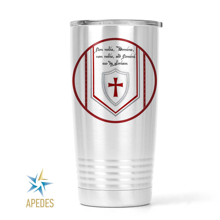 Knights Templar Stainless Steel Tumbler 20 OZ