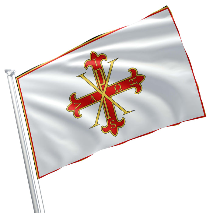 Sacred Military Constantinian Order Of Saint George With Crown Flag Banner