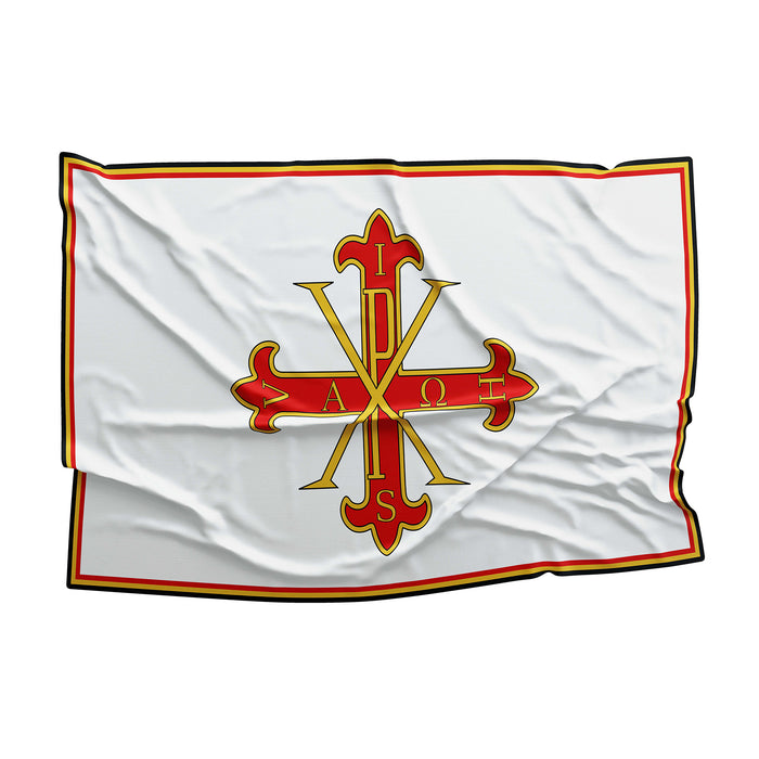 Sacred Military Constantinian Order Of Saint George With Crown Flag Banner