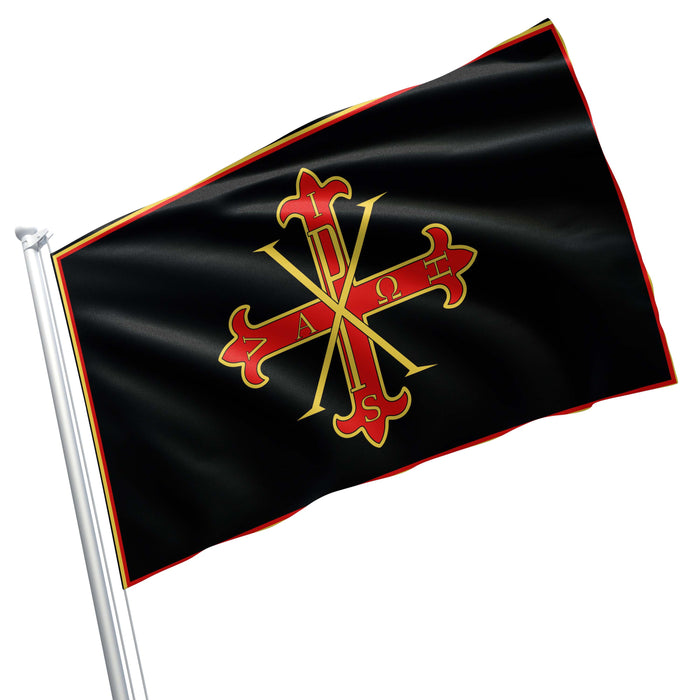 Sacred Military Constantinian Order Of Saint George With Crown Flag Banner