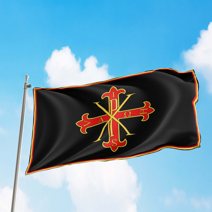 Sacred Military Constantinian Order Of Saint George With Crown Flag Banner