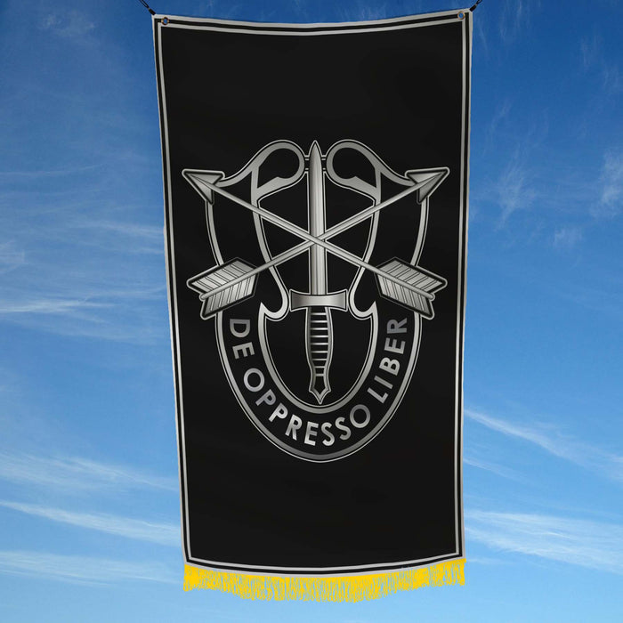 U.S. Army Special Foces - De Oppresso Liber Flag Banner