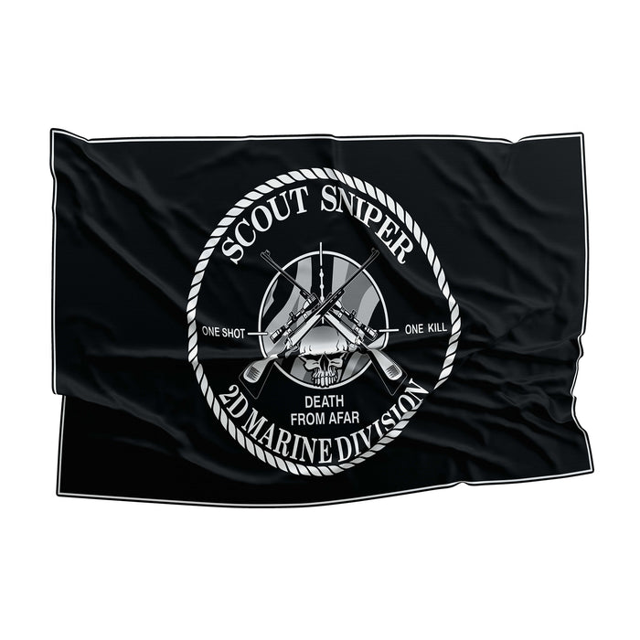 US Military Scout Sniper Flag Banner