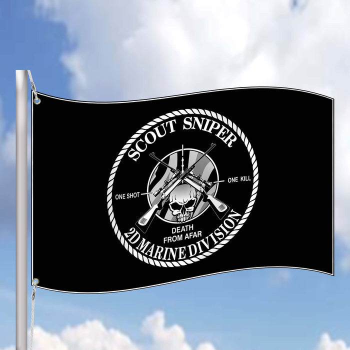 US Military Scout Sniper Flag Banner