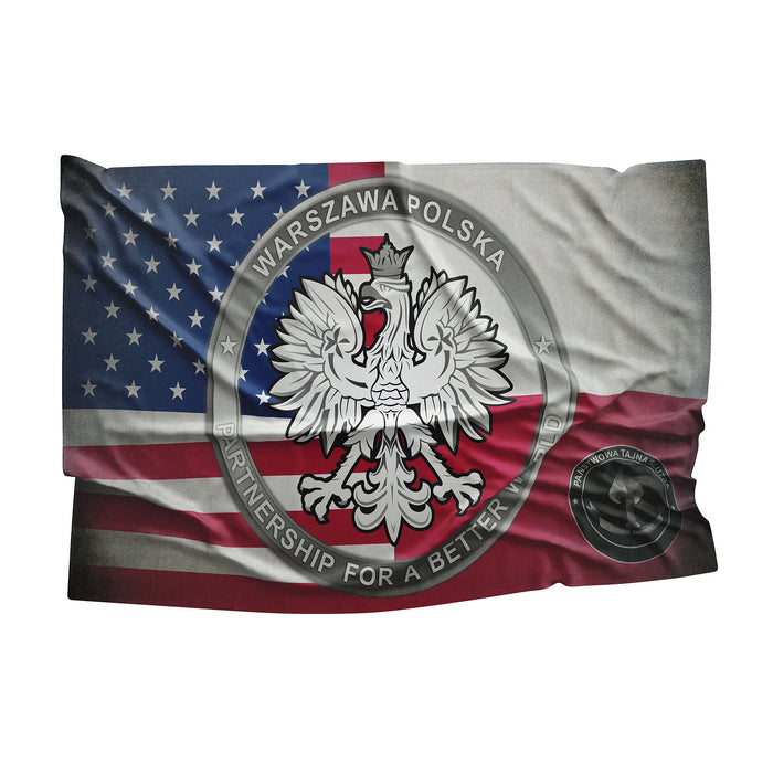 CIA Central Intelligence Agency Warsaw Station Poland Flag Banner