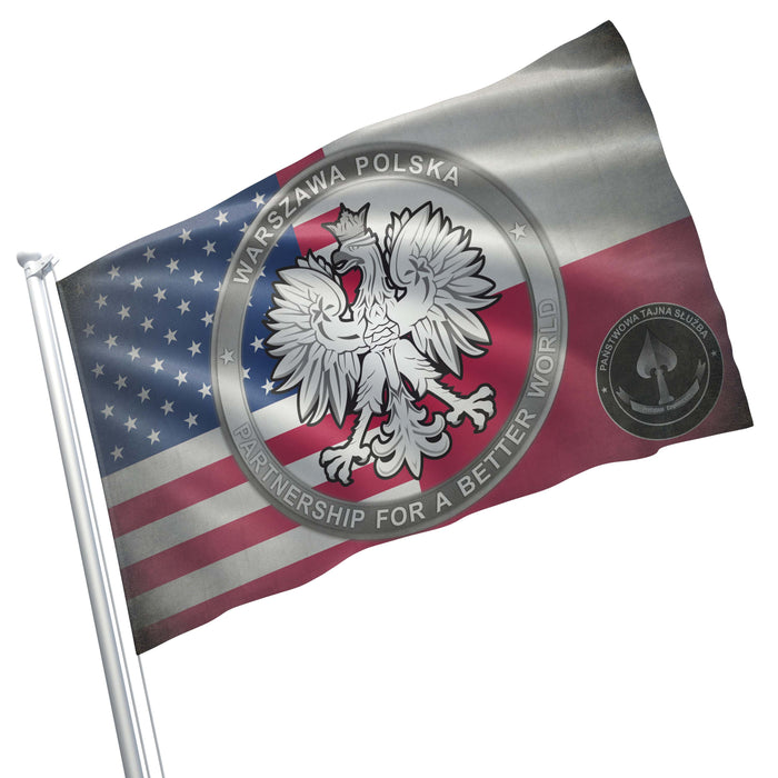 CIA Central Intelligence Agency Warsaw Station Poland Flag Banner