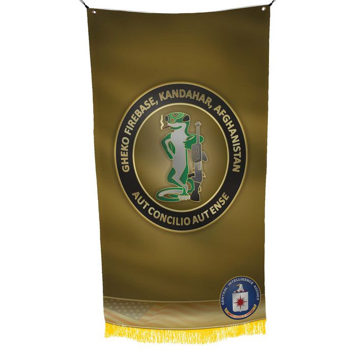 CIA NCS SAD SOG Special Operations Group Ghecko Firebase Kandahar Afghanistan Flag Banner
