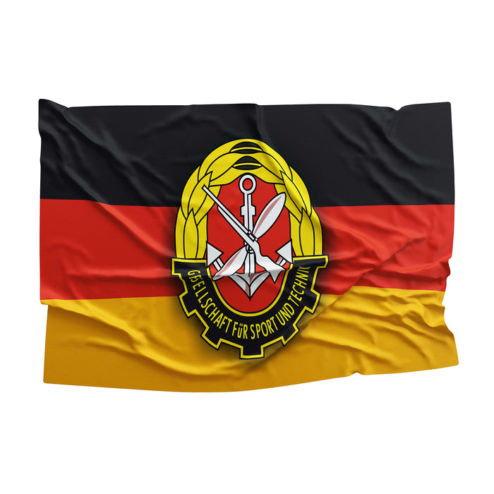 Gesellschaft fur Sport und Technik Sport and Technology Association GDR Germany Flag Banner