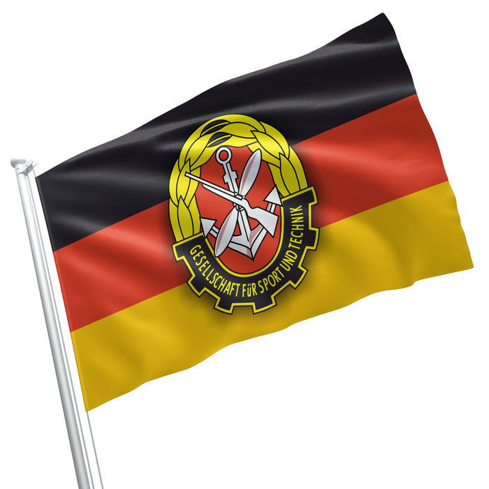 Gesellschaft fur Sport und Technik Sport and Technology Association GDR Germany Flag Banner