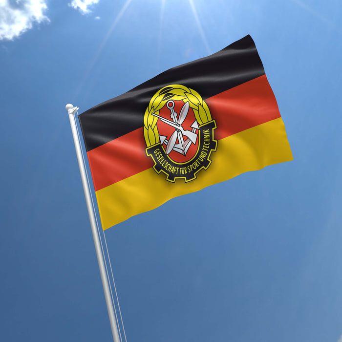 Gesellschaft fur Sport und Technik Sport and Technology Association GDR Germany Flag Banner