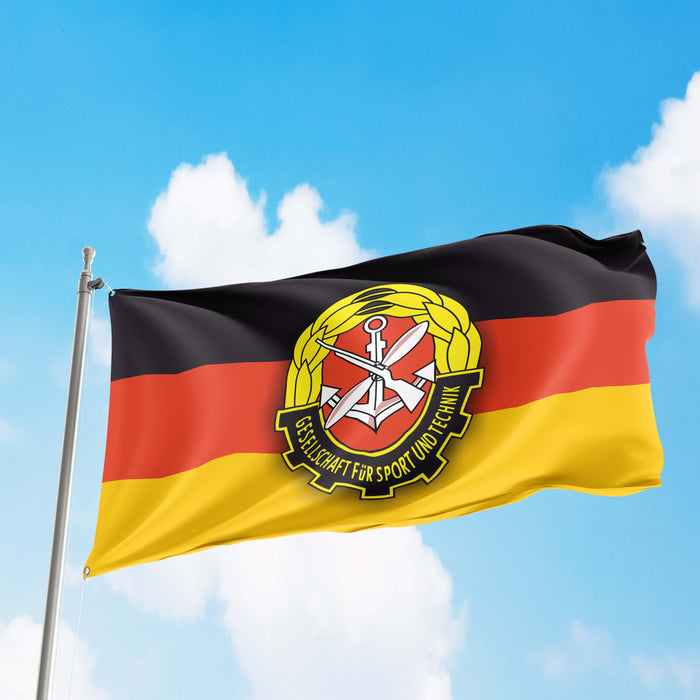 Gesellschaft fur Sport und Technik Sport and Technology Association GDR Germany Flag Banner