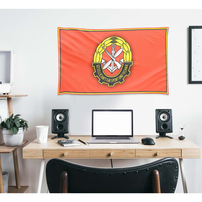 Gesellschaft fur Sport und Technik Sport and Technology Association GDR Germany Flag Banner
