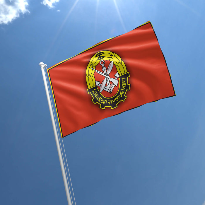 Gesellschaft fur Sport und Technik Sport and Technology Association GDR Germany Flag Banner