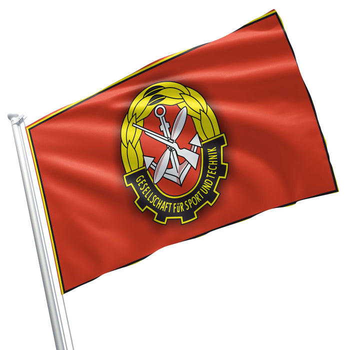 Gesellschaft fur Sport und Technik Sport and Technology Association GDR Germany Flag Banner