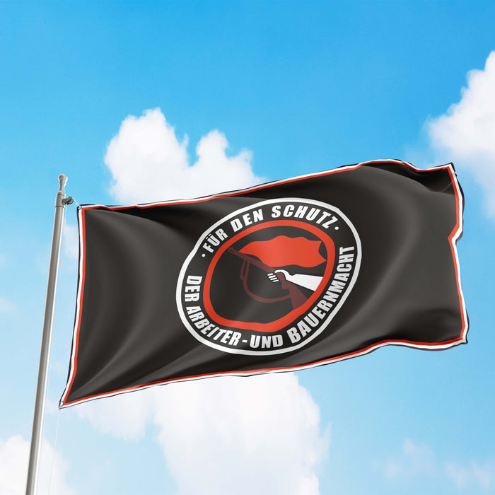 Kampfgruppen der Arbeiterklasse GDR Germany  Flag Banner